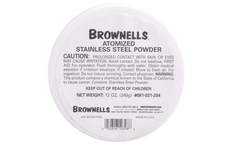 Brownells Atomized stainless steel powder 12oz