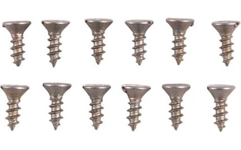 Brownells 2x1/4'' steel flat head wood screws blued 12 pack