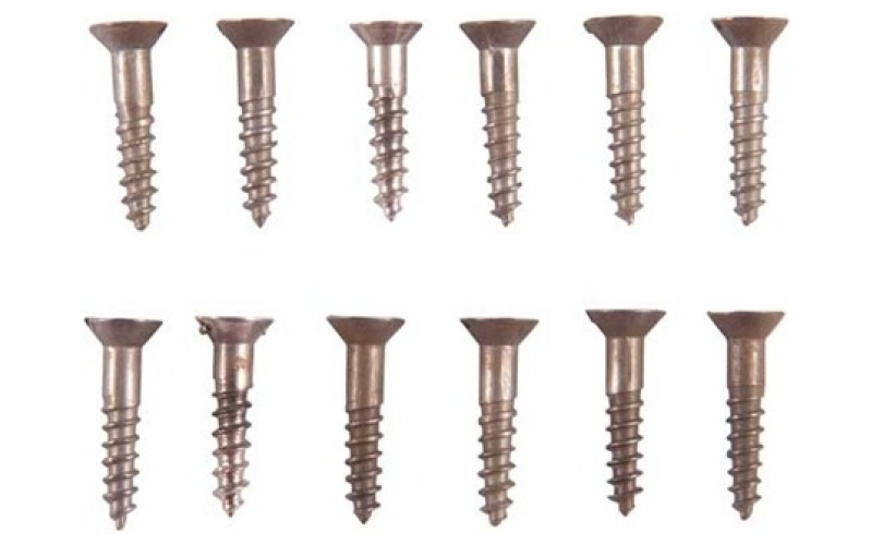 Brownells 3x1/2'' steel flat head wood screws blued 12 pack