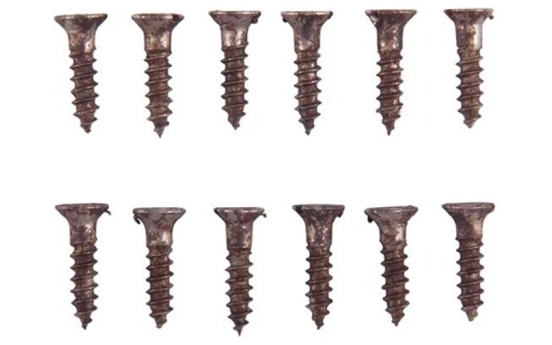 Brownells 4x1/2'' steel flat head wood screws blued 12 pack