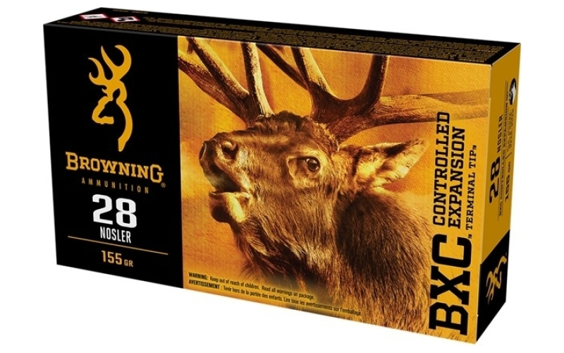 Browning 28 nosler 155gr controlled expansion terminal tip 20/box