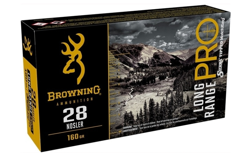 Browning 28 nosler 160gr tipped boat tail 20/box
