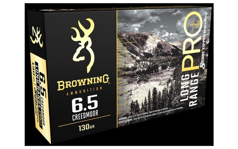 Browning 6.5mm creedmoor 130gr tipped matchking 20/box