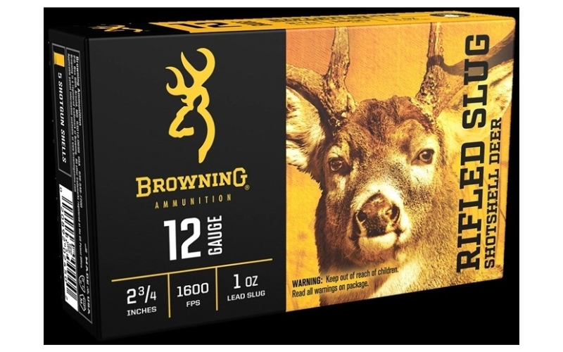 Browning 12 gauge 2-3/4'' 1 oz rifled slug 5/box