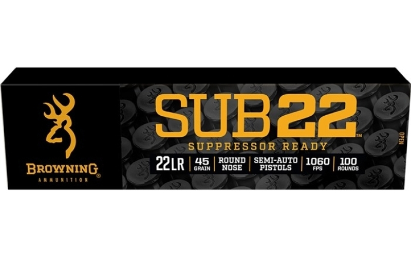 Browning 22 long rifle 45gr round nose 100/box