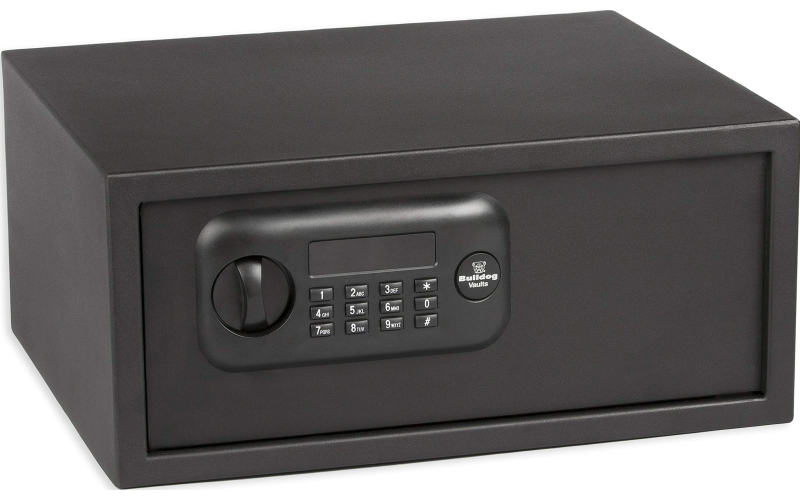 Bulldog Cases Pistol Vault, 17"X15"X8", Digital Lock, Standard Digital Lap Top Style Safe, Black BD1035
