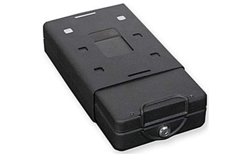 Bulldog Cases Car Safe, 8.2"x6"x2.2", Keyed Lock, Black BD1100