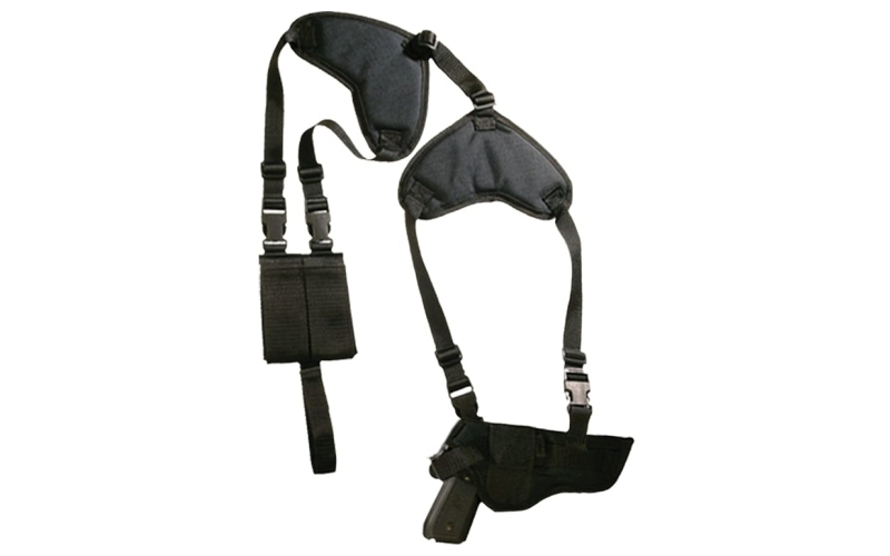 Bulldog Cases Deluxe Pro Shoulder Holster, Fits Medium/Large Auto Handgun, Ambidextrous, Black WSHD 7