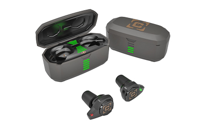 Caldwell Connects Via Bluetooth, Push Button Volume Controls, Rechargeable Storage Case, Multiple Size Plug Options, LED Battery Level Indicator 1136234