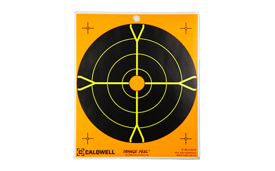 Caldwell Bullseye Target, 8", Orange/Black, 5-Pack 1166109