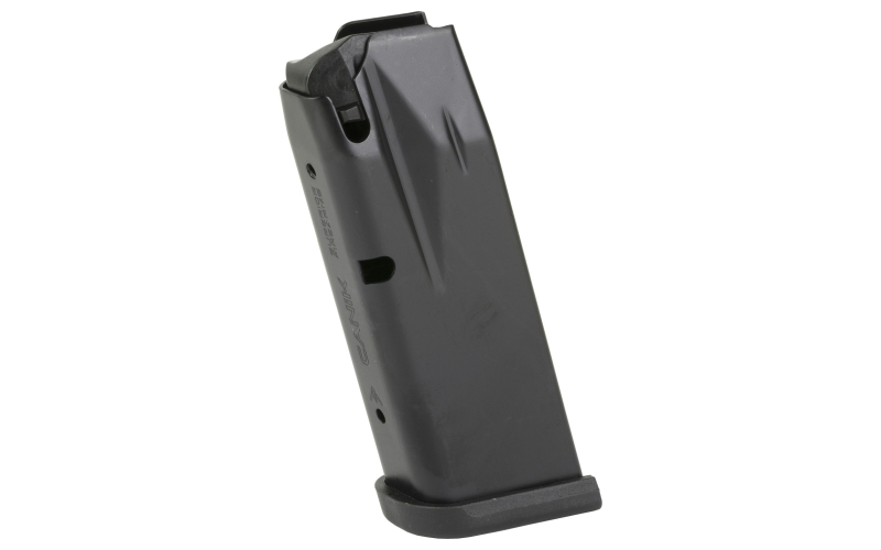CANIK MC9 Magazine, 9MM, 12 Rounds, Fits Canik MC9, Matte Finish, Black, Includes Black Finger Rest Baseplate and Flush Baseplate MA2277