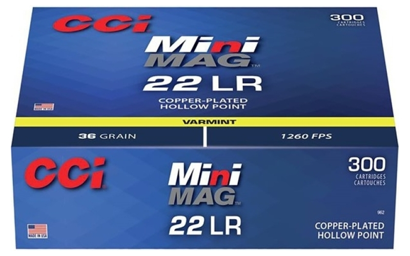 CCI 22 long rifle 36gr copper-plated hollow point 300/box