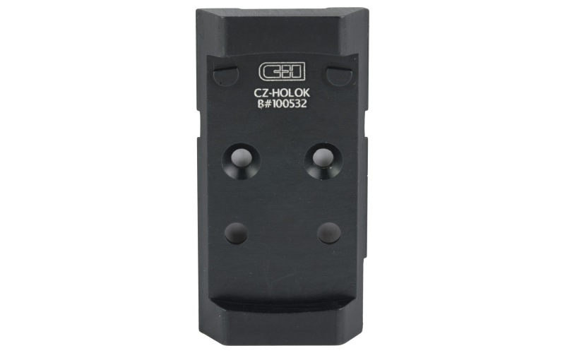 C&H Precision V4, Optic Mounting Plate, Fits Optic Ready CZ P10 to Holosun 407K/507K, Anodized Finish, Black CZ-HOLOk