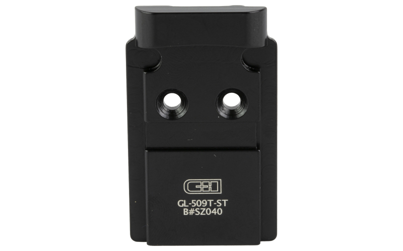C&H Precision V4, Optic Mounting Plate, Fits Glock MOS to Holosun 509T, Anodized, Black GL-509T-ST