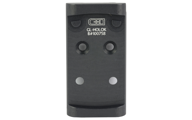 C&H Precision V4, Optic Mounting Plate, Fits Glock MOS (Not 43X) to Holosun 407K/507K, Anodized Finish, Black GL-HOLOk