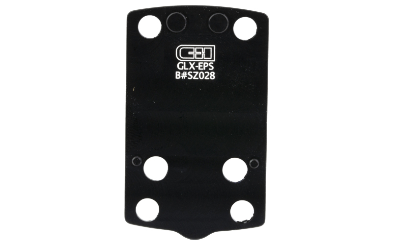 C&H Precision V4, Optic Mounting Plate, Fits Glock 43x/48 MOS to Holosun EPS/EPS Carry, Anodized Finish, Black, Includes Mounting Hardware GLX-EPS