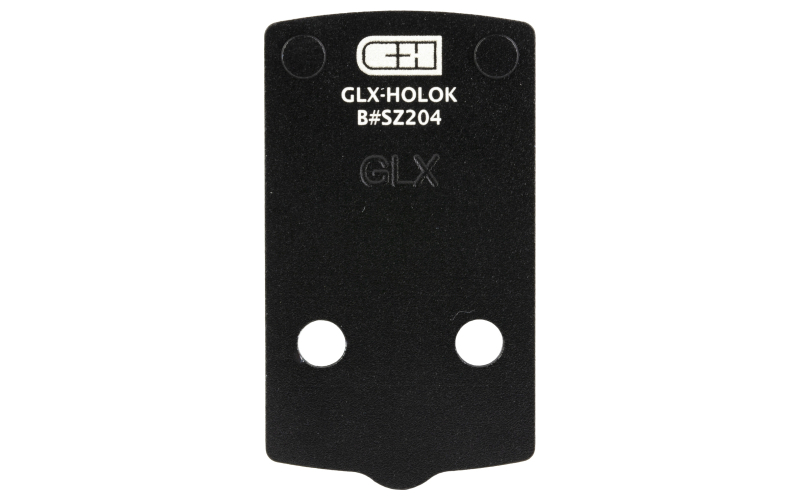 C&H Precision V4, Optic Mounting Plate, Fits Glock 43x/48 MOS to Holosun 407K/507K, Anodized Finish, Black, Includes Mounting Hardware GLX-HOLOk