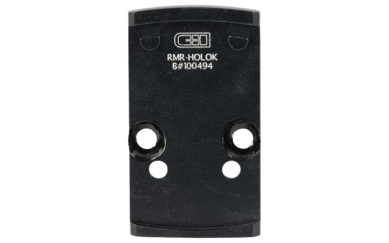 C&H Precision V4, Optic Mounting Plate, For Converting Trijicon RMR Footprint to Holosun 407K/507K, Anodized Finish, Black RMR-HOLOk