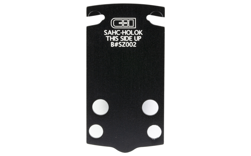 C&H Precision V4, Optic Mounting Plate, For Springfield Hellcat/RDP/PRO with RMSC Slide Cut to Holosun 407K/507K, Anodized Finish, Black, Includes Mounting Hardware SAHC-HOLOk