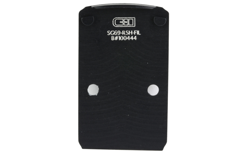 C&H Precision V4, Optic Mounting Plate, For Sig P226/P229 RX Series/Pro Series/AXG Scorpion w/R1P with Delta Point Pro Cut to Trijicon SRO/RMR, Holosun 407C/507C/508C/508T, Matte Finish, Black SG69-RSH-FIL