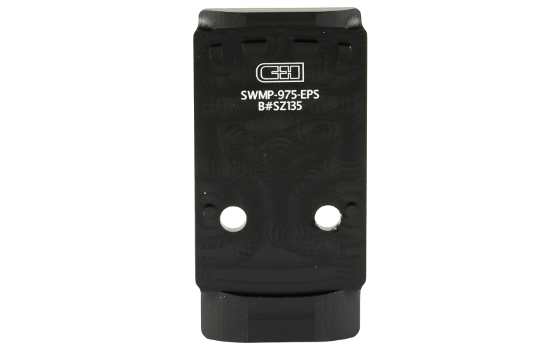 C&H Precision V4, Optic Mounting Plate, For Smith & Wesson M2.0 C.O.R.E. to Holosun EPS/EPS Carry, Anodized Finish, Black SWMP-EPS-975