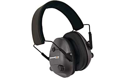 Champion Traps & Targets Earmuffs, Electronic, 25dB NRR, Plastic, Black 40974