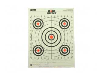 Champion Traps & Targets Orange Bullseye Scorekeeper Target, 100 Yard Rifle Sight-In, 12 Pack 45726