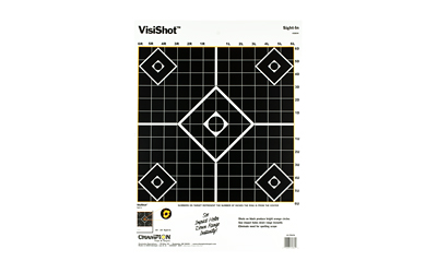 Champion Traps & Targets VisiShot Target, Sight-In, 10 Pack 45804
