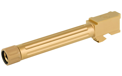 CMC Triggers Barrel, 9MM, Bronze TiCN Finish, Hexagonal Boron Nitride Bore & Chamber, 416R Steel, Fluted, Threaded 1/2x28, Thread Protector Included, Fits Gen3 & Gen4 Glock 17 75513
