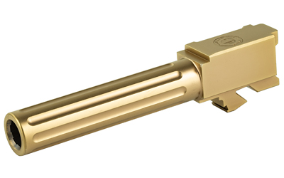 CMC Triggers Barrel, 9MM, Bronze TiCN Finish, Hexagonal Boron Nitride Bore & Chamber, 416R Steel, Fluted, Fits Gen3 & Gen4 Glock 19 75524