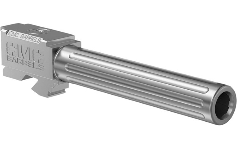 CMC Triggers G17 9mm luger 4.48” 1-10 twist non-thread fluted bbl silver