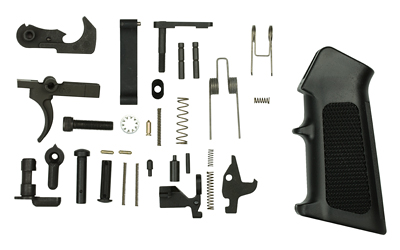 CMMG Lower Receiver Parts Kit, 223 Rem/556NATO, Black Finish, Includes Takedown Pin, Receiver Pivot Pin, Takedown Pin Detent (2), Takedown Pin Detent Spring (2), Hammer and Trigger Pin (2), Hammer Spring, Trigger Spring, Disconnect, Disconnect Spring, Amb