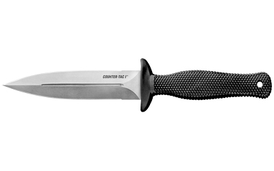 Cold Steel Counter Tac 1, Fixed Blade Knife, AUS-8 Steel, Plain Edge, 5" Blade, Includes Secure-Ex Sheath CS-10BCTL