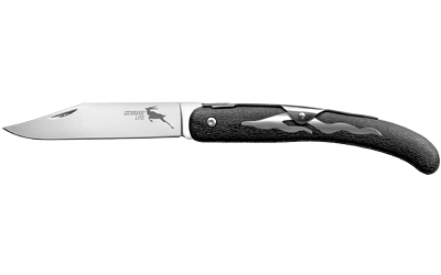 Cold Steel Kudu Lite, Folding Knife, Silver, Plain Edge, Clip Point, 4.25" Blade, Stonewashed Finish, 5Cr15MoV, Black Handle CS-20KJ