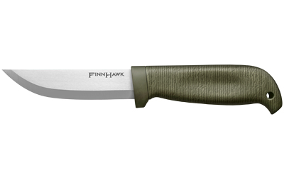 Cold Steel Finn Hawk, Fixed Blade Knife, 4", Clip Point, German 4116 Stainless, Polypropylene/Rubber Frame, Plain Edge, Includes Secure-Ex Sheath CS-20NPK