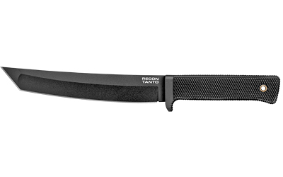 Cold Steel Recon Tanto, Fixed Blade Knife, 7" Blade, SK-5 with Black Tuff-Ex Finish, Includes Secure-Ex Sheath CS-49LRT