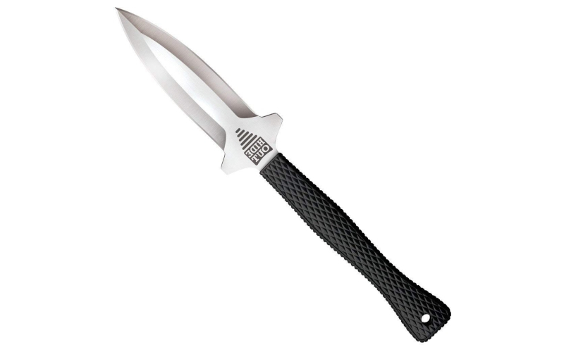 Cold Steel Hide Out, Fixed Blade Knife, 6.5" Blade, AUS 8A/Stainless Steel, Griv-Ex Handle, Double-Edged Blade, Secure-Ex Neck Sheath With Bead Chain Lanyard CS-49NDE