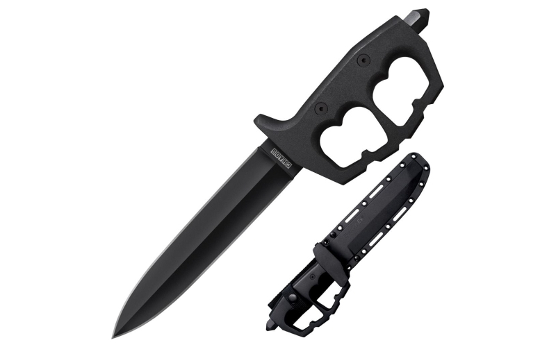 Cold Steel Chaos Double Edge, Fixed Blade Knife, SK-5 High Carbon Steel, Plain Edge, 7.5" Blade CS-80NTP