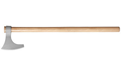 Cold Steel Viking Hand Axe, Axe, Silver, Plain, 1055 Carbon, 30" Natural Wood Handle CS-90WVBA