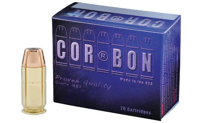 Corbon Ammo Self Defense, 45ACP, 165 Grain, Jacketed Hollow Point, +P, 20 Round Box 45165