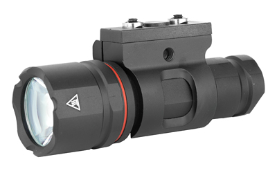 Crimson Trace Corporation Tactical Light For Rail Equipped Long Guns, Fits 1913 Picatinny Rail, 500 Lumen LED White Light, Remote On/Off Pad with Cord Hook and Loop Mounting Straps, Solid And Momentary Modes, 1 Hour 10 Min Runtime on CR123A Battery, Anodized Aluminum, Waterproof Up to 1 Meter, Black Finish 01-8560-1