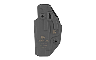 Crucial Concealment Covert IWB, Inside Waistband Holster, Ambidextrous, Kydex, Black, Fits Sig Sauer P365XL 1113
