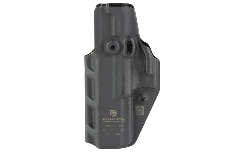 Crucial Concealment Covert IWB, IWB Belt Holster, Fits Springfield Echelon, Kydex Construction, Black, Right Hand 1334