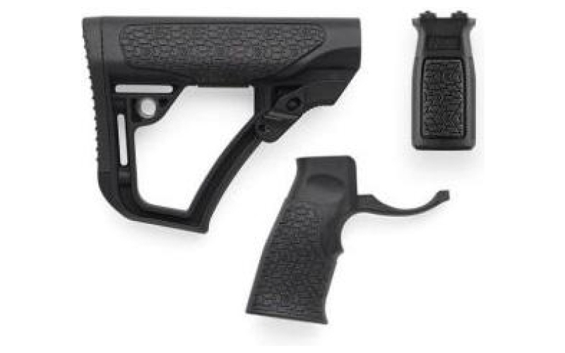 Buttstock pistol grip & m-lok vertical foregrip combo blk
