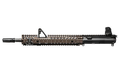 Daniel Defense M4A1, Upper, Complete Upper Receiver, 5.56 NATO, 14.5" Pinned (16" OAL), Daniel Defense M4A1 FSP Rail Interface System Rail, Carbine-Length Gas System, Surefire SF3P Flash Hider, M16 Profile Bolt Carrier Group, Anodized Finish, Flat Dark Earth and Black 23-004-09376