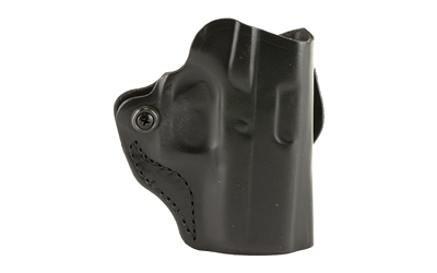 DeSantis Gunhide Mini Scabbard Belt Holster, Fits Glock 43/43X, Right Hand, Black Leather 019BA8BZ0