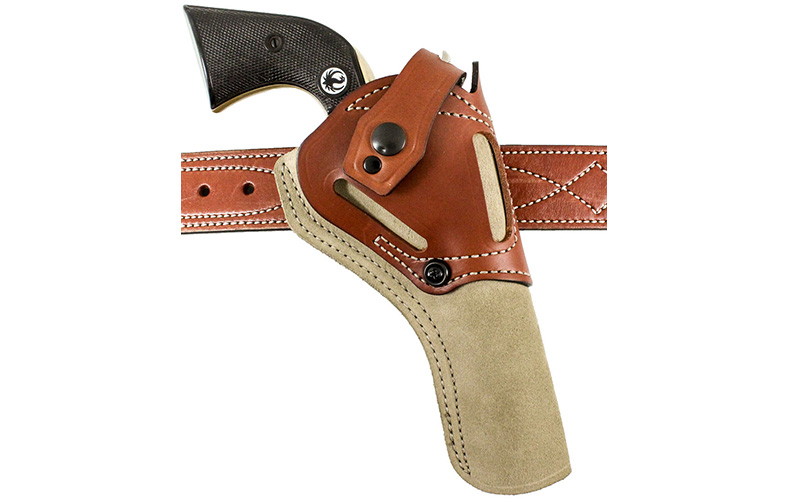 DeSantis Gunhide Wild Hog, OWB Holster, Ambidextrous, Natural Leather, Fits Heritage Rough Rider 6.5", Leather Construction 189NJ3UZ0