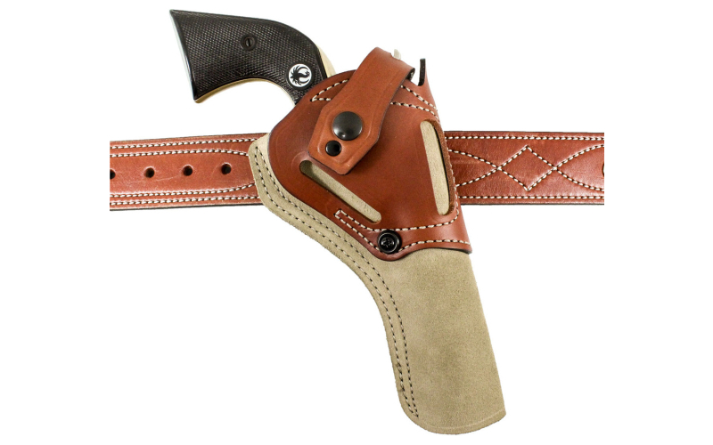 DeSantis Gunhide Wild Hog Cowboy Belt Holster, Fits Ruger Wrangler, Ambidextrous, Tan Leather 189NJ9QZ0