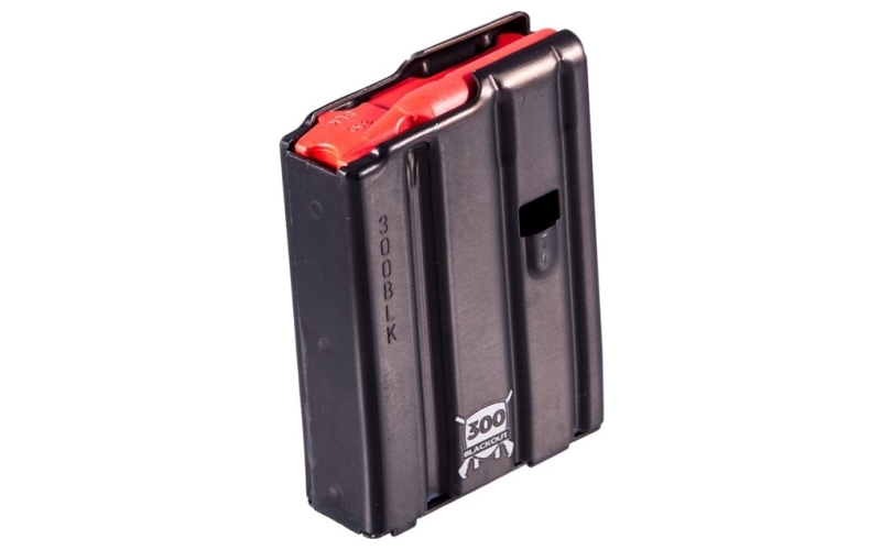 D&H Industries, Inc. Ar-15 300 blk aluminum magazine w/ red follower 10 rd