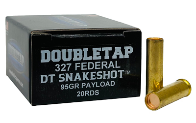 DoubleTap Ammunition Snake Shot, 327 Federal Magnum, 95 Grain, #9 Shot with Hardcast Full Wadcutter, 20 Round Box 327FSS2